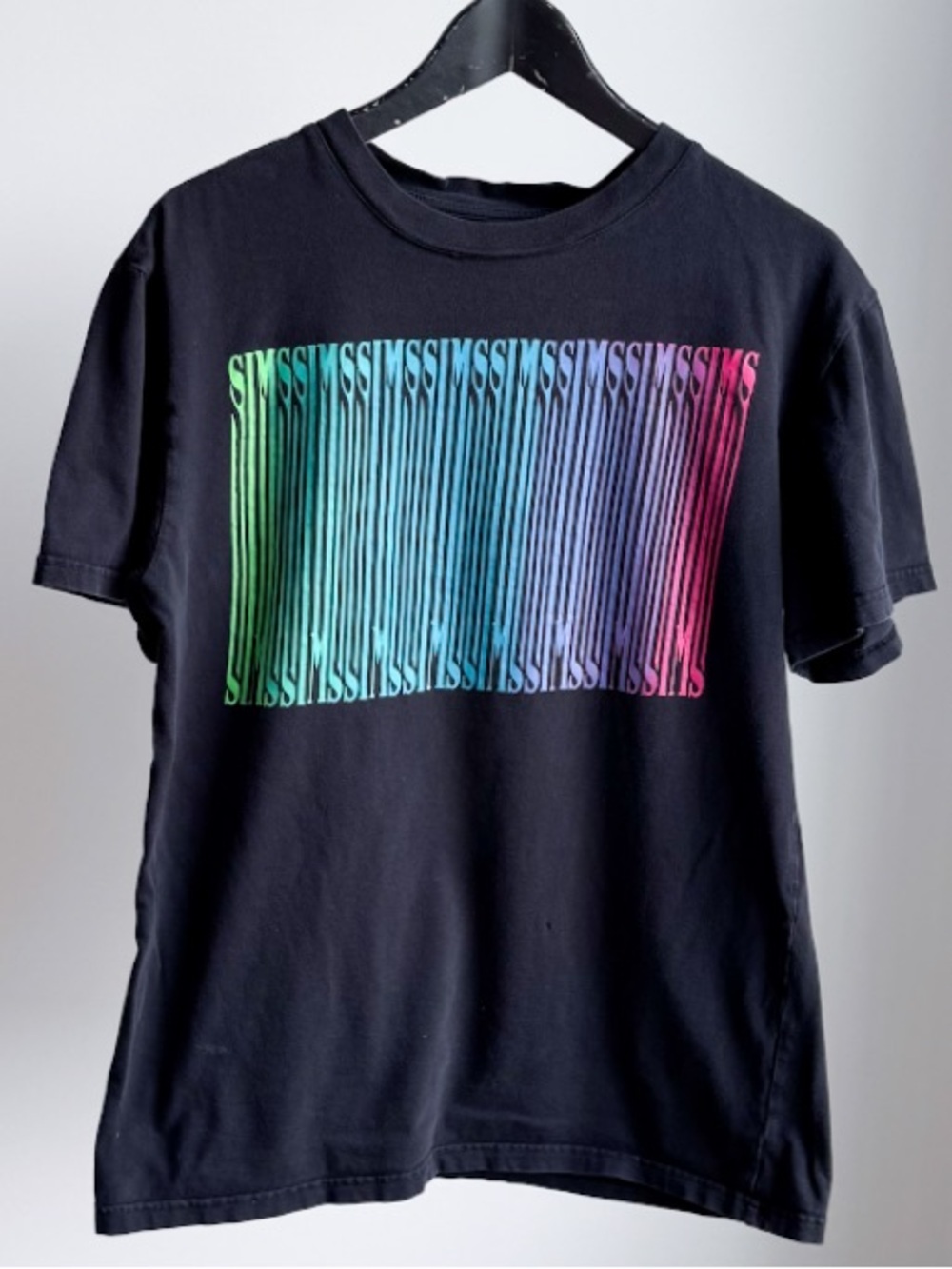 Vintage 2000s Sims Snowboards Barcode Graphic Tee Neon Blk 20x26